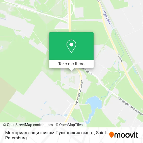 Мемориал защитникам Пулковских высот map