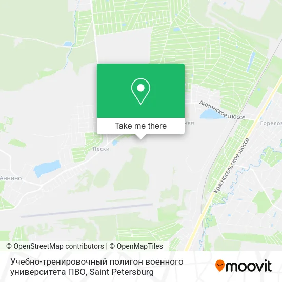 Учебно-тренировочный полигон военного университета ПВО map