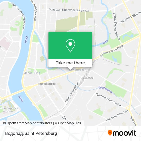 Водопад map