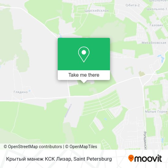 Крытый манеж КСК Лизар map