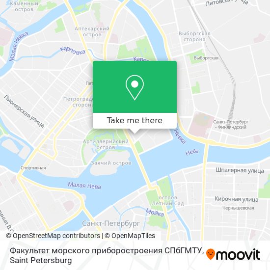 Факультет морского приборостроения СПбГМТУ map