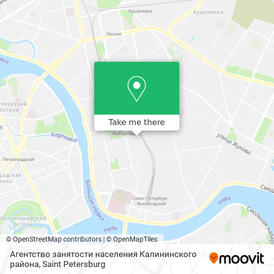 Агентство занятости населения Калининского района map