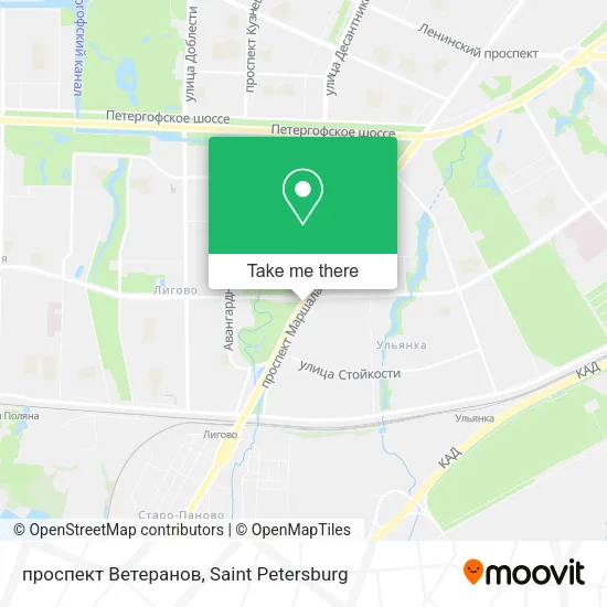 проспект Ветеранов map