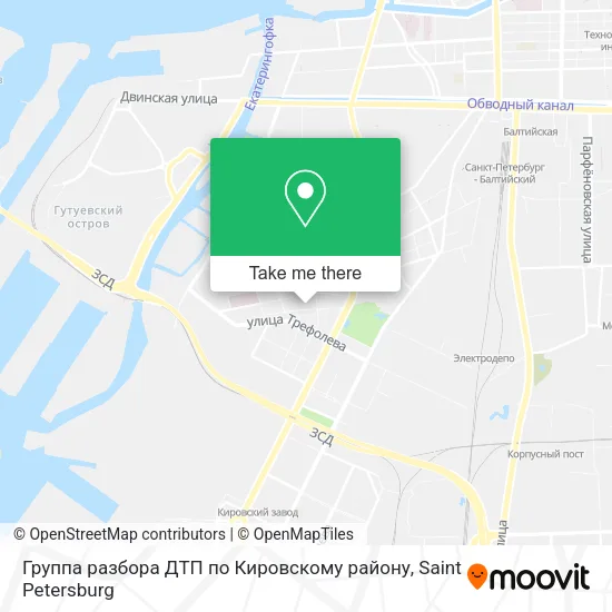 Группа разбора ДТП по Кировскому району map