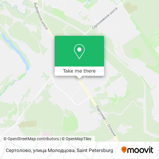 Сертолово, улица Молодцова map