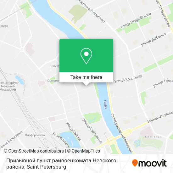 Призывной пункт райвоенкомата Невского района map