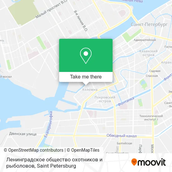 Ленинградское общество охотников и рыболовов map