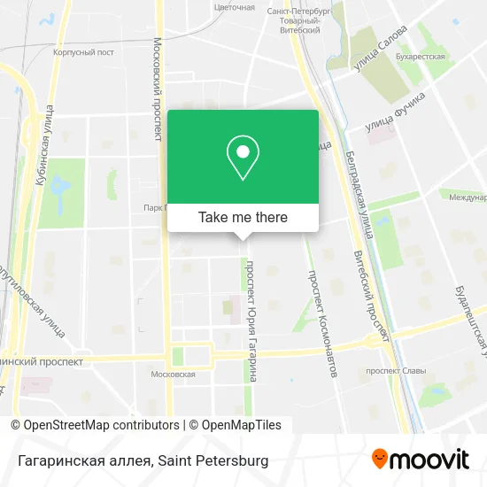 Гагаринская аллея map