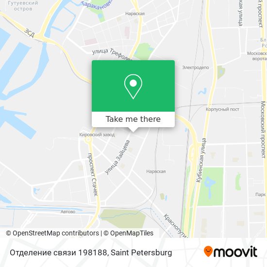 Отделение связи 198188 map