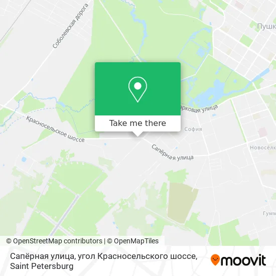 Сапёрная улица, угол Красносельского шоссе map