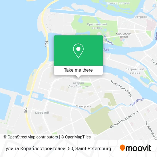 улица Кораблестроителей, 50 map