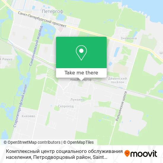 Комплексный центр социального обслуживания населения, Петродворцовый район map