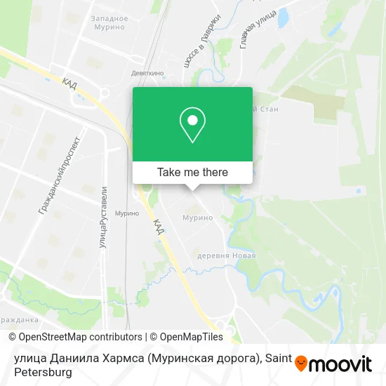 улица Даниила Хармса (Муринская дорога) map