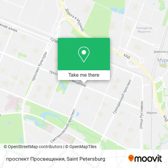 проспект Просвещения map