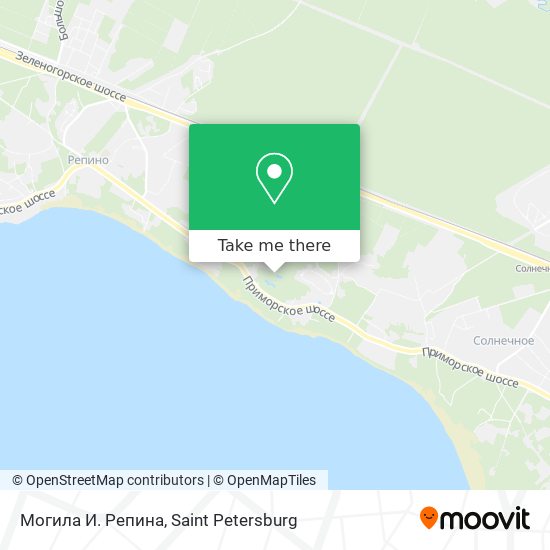 Могила И. Репина map