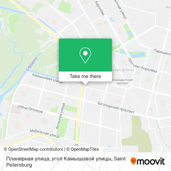 Планерная улица, угол Камышовой улицы map