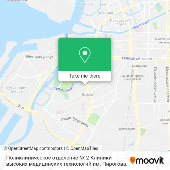Поликлиническое отделение № 2 Клиники высоких медицинских технологий им. Пирогова СПбГУ map