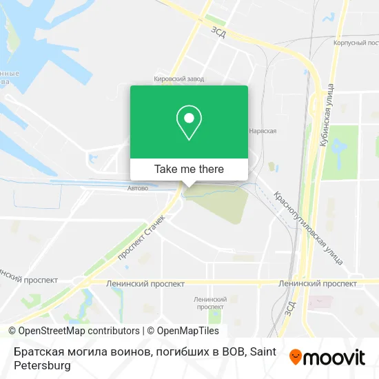Братская могила воинов, погибших в ВОВ map