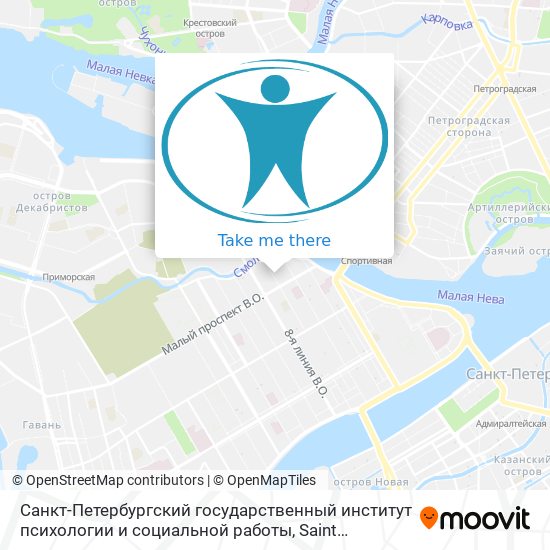 Санкт-Петербургский государственный институт психологии и социальной работы map