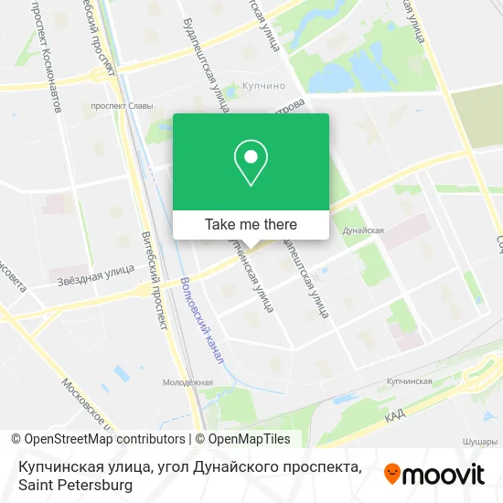 Купчинская улица, угол Дунайского проспекта map