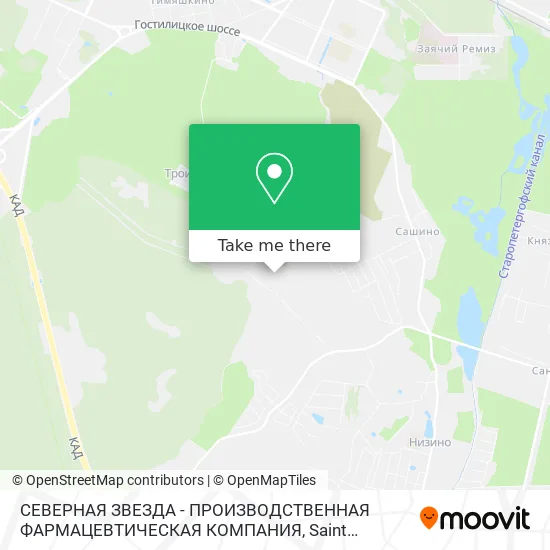 СЕВЕРНАЯ ЗВЕЗДА - ПРОИЗВОДСТВЕННАЯ ФАРМАЦЕВТИЧЕСКАЯ КОМПАНИЯ map