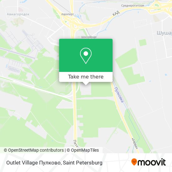 Outlet Village Пулково map