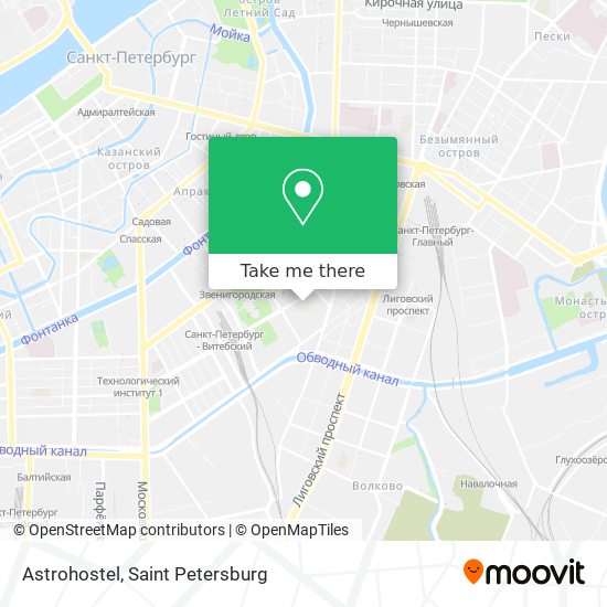 Astrohostel map