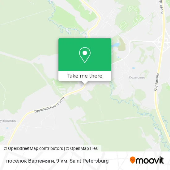 посёлок Вартемяги, 9 км map