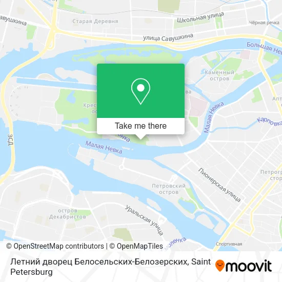 Летний дворец Белосельских-Белозерских map