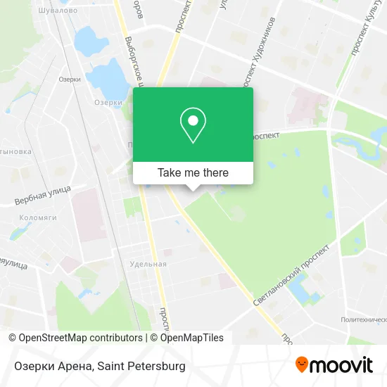 Озерки Арена map
