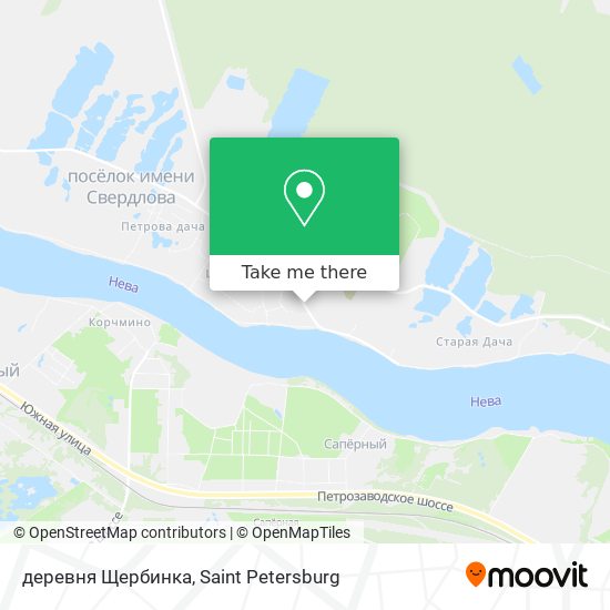 деревня Щербинка map