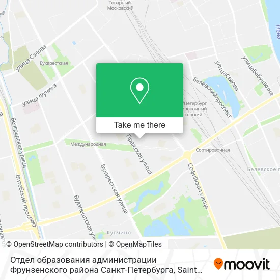 Отдел образования администрации Фрунзенского района Санкт-Петербурга map