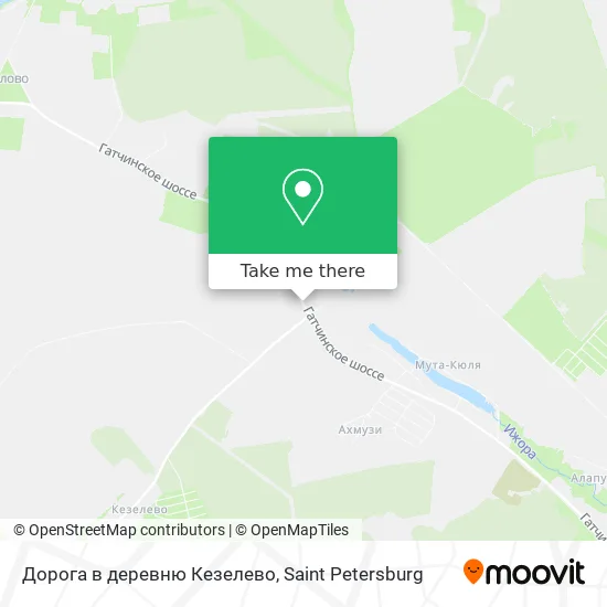Дорога в деревню Кезелево map