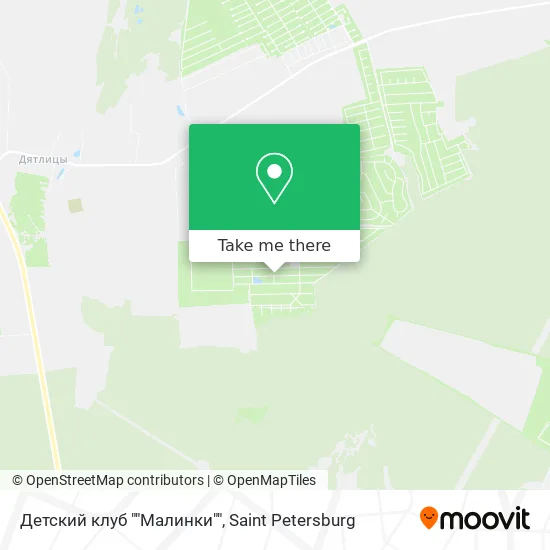 Детский клуб ""Малинки"" map
