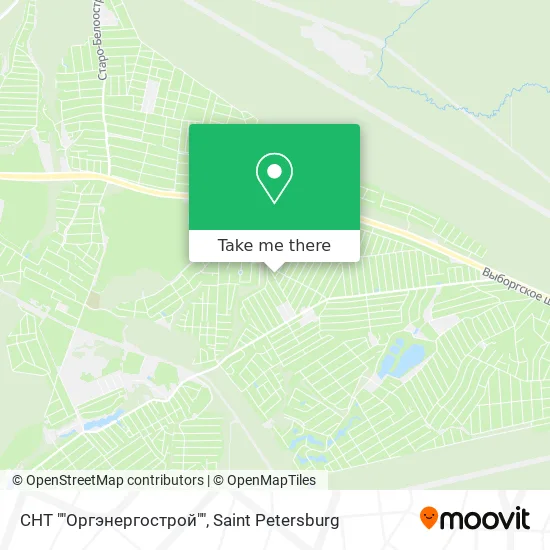 СНТ ""Оргэнергострой"" map