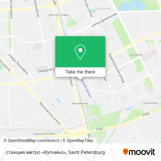 станция метро «Купчино» map