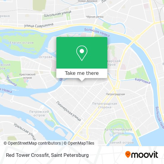 Red Tower Crossfit map