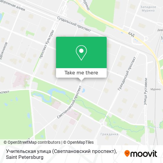 Учительская улица (Светлановский проспект) map