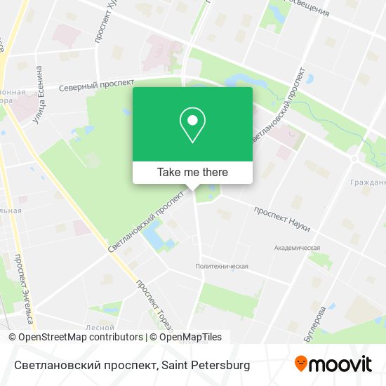 Светлановский проспект map