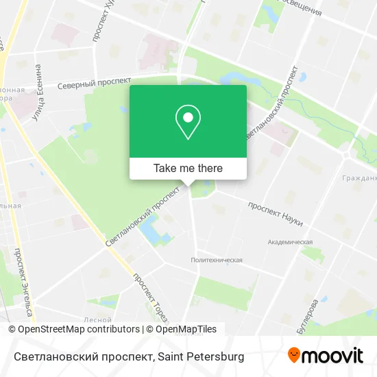 Светлановский проспект map