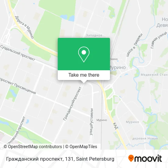 Гражданский проспект, 131 map
