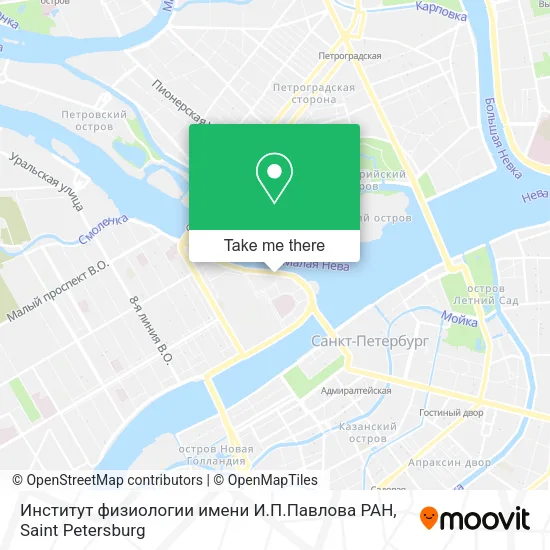 Институт физиологии имени И.П.Павлова РАН map
