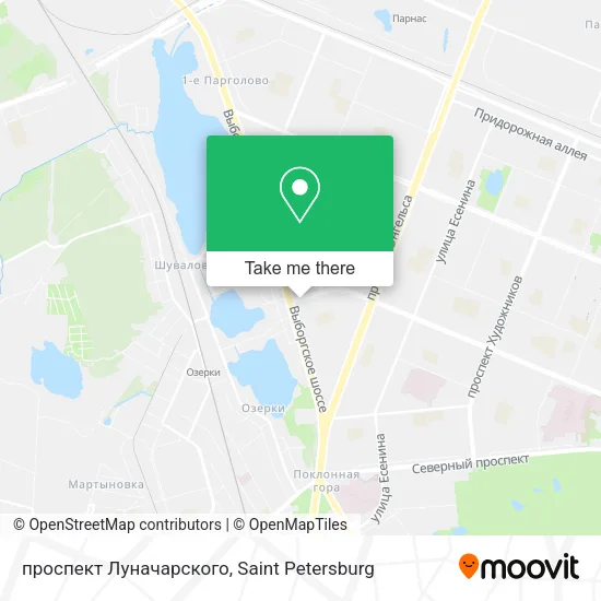 проспект Луначарского map