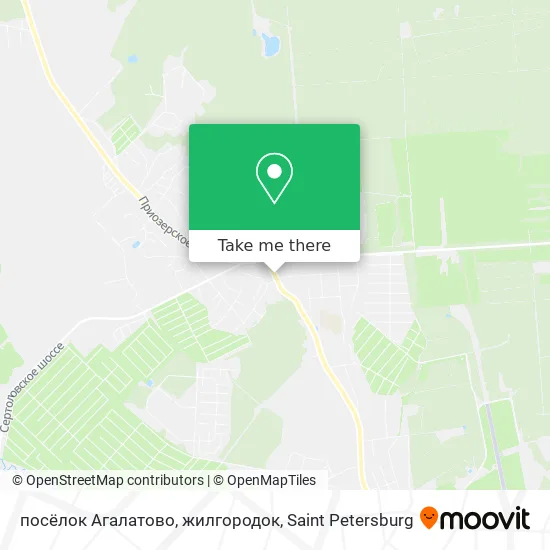 посёлок Агалатово, жилгородок map