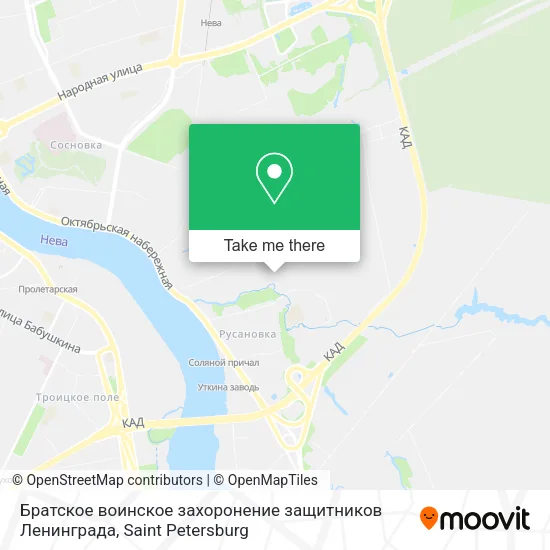 Братское воинское захоронение защитников Ленинграда map