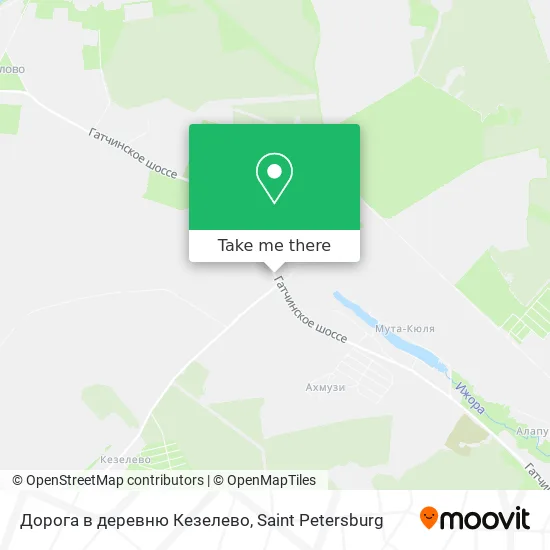 Дорога в деревню Кезелево map