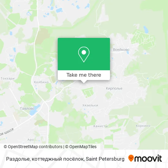 Раздолье, коттеджный посёлок map