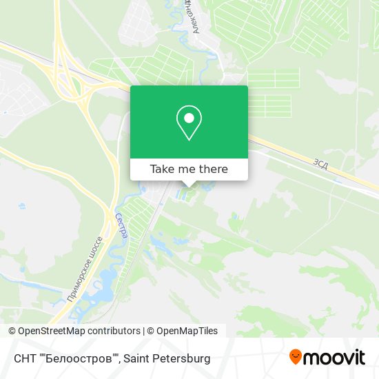 СНТ ""Белоостров"" map