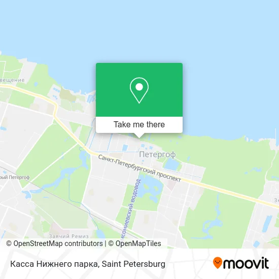 Касса Нижнего парка map