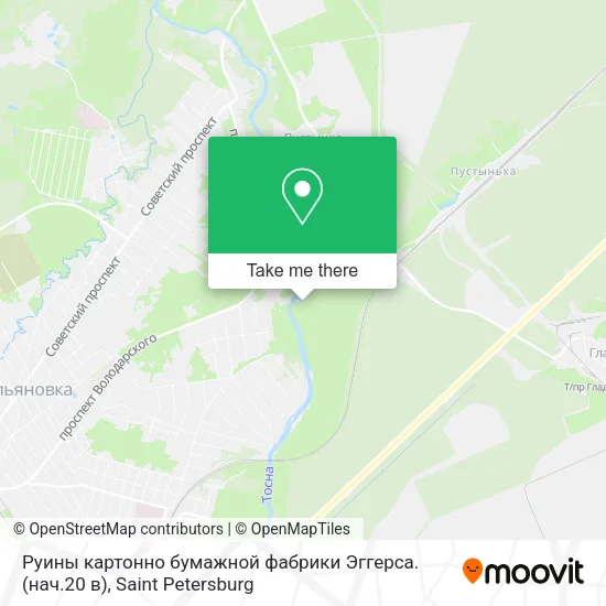 Руины картонно бумажной фабрики Эггерса. (нач.20 в) map